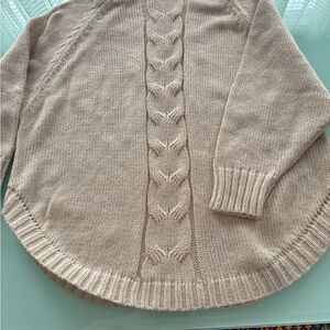 Cozy Beige Cable Knit Sweater